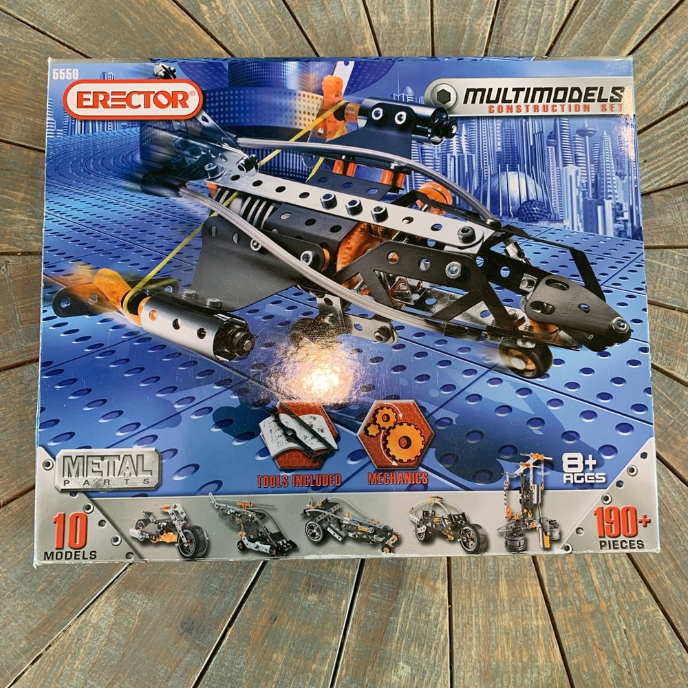 New! Erector Multi Models Construction Set, the 10 Model Set #5550